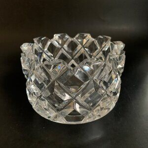 Vintage Orrefors Sweden Sofiero by Gunnar Cyren Cut Crystal Bowl Dish Signed